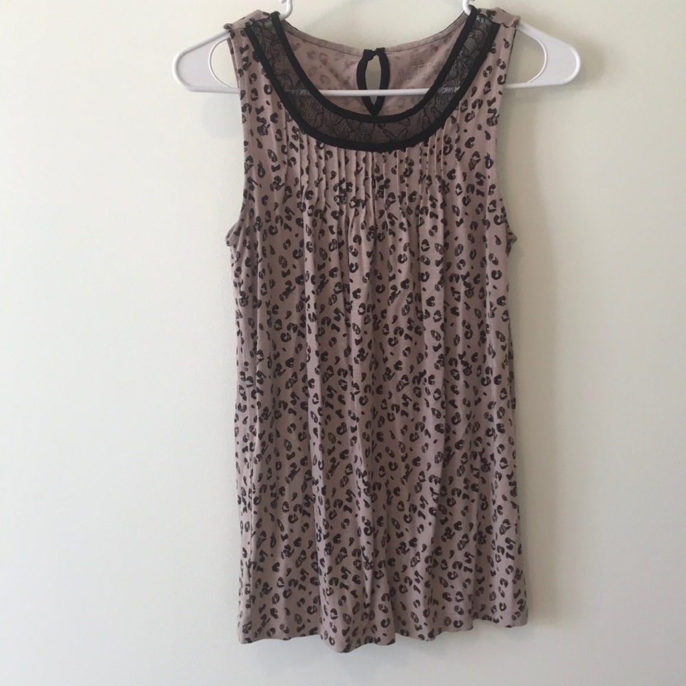 PINK & BLACK ANIMAL PRINT TOP